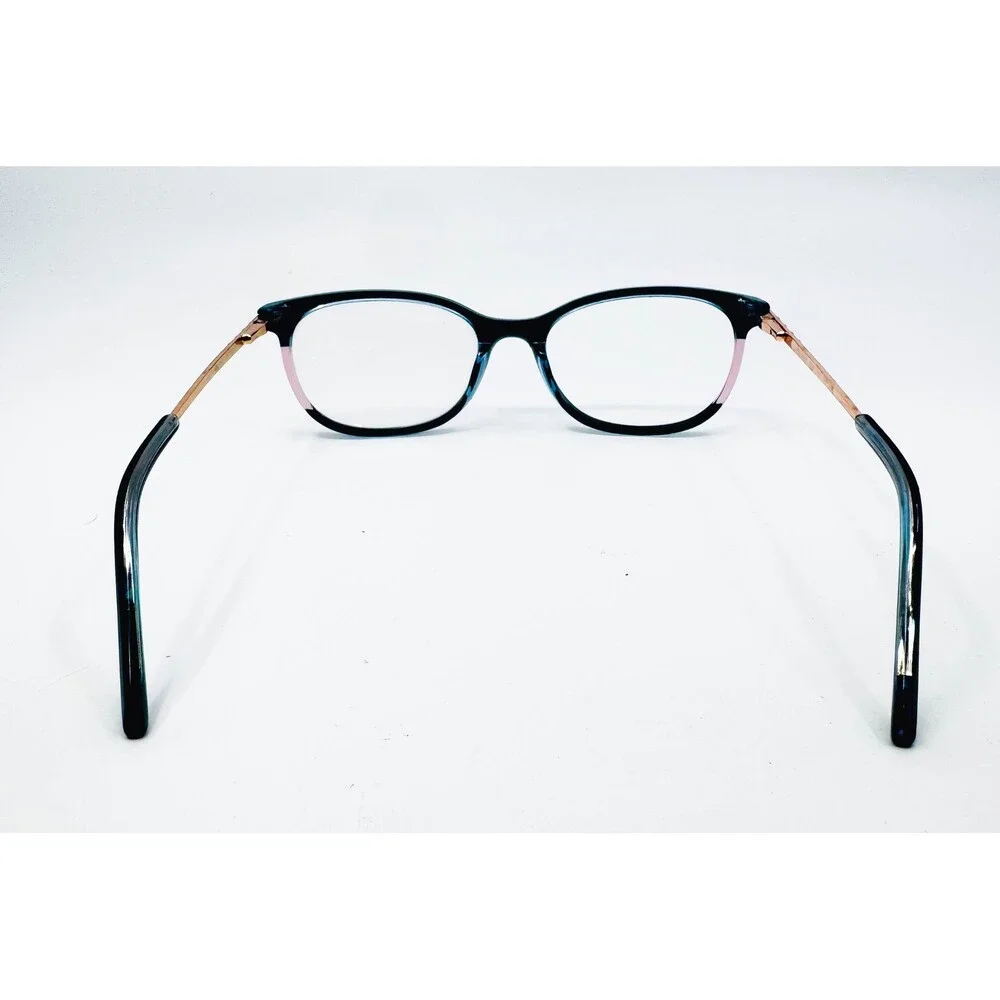 Flower Tulip Eyeglasses Womens Blue Pink Cat Eye Frames 54-18-140 6056 303